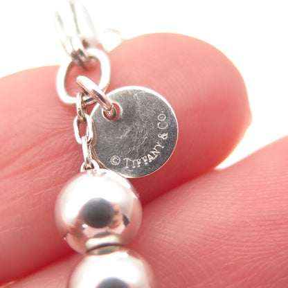 TIFFANY & CO. 925 Sterling Vintage HardWear Graduated Ball Chain Necklace 16"