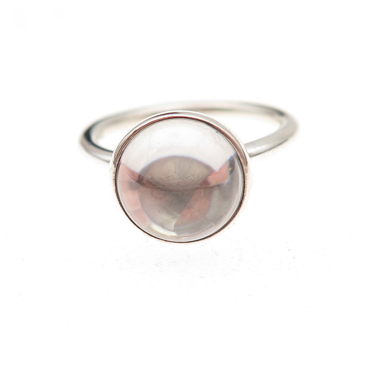 Pandora 925 Sterling Silver Clear Crystal Poetic Droplet Ring Size 6