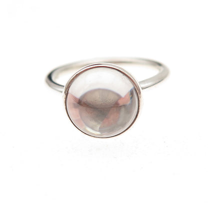 Pandora 925 Sterling Silver Clear Crystal Poetic Droplet Ring Size 6