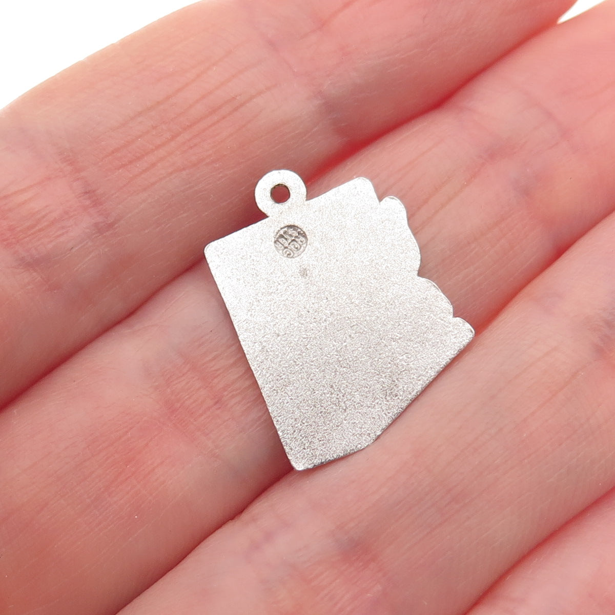 Rembrandt RQC 925 Sterling Silver Vintage Arizona State Map Mini Charm Pendant