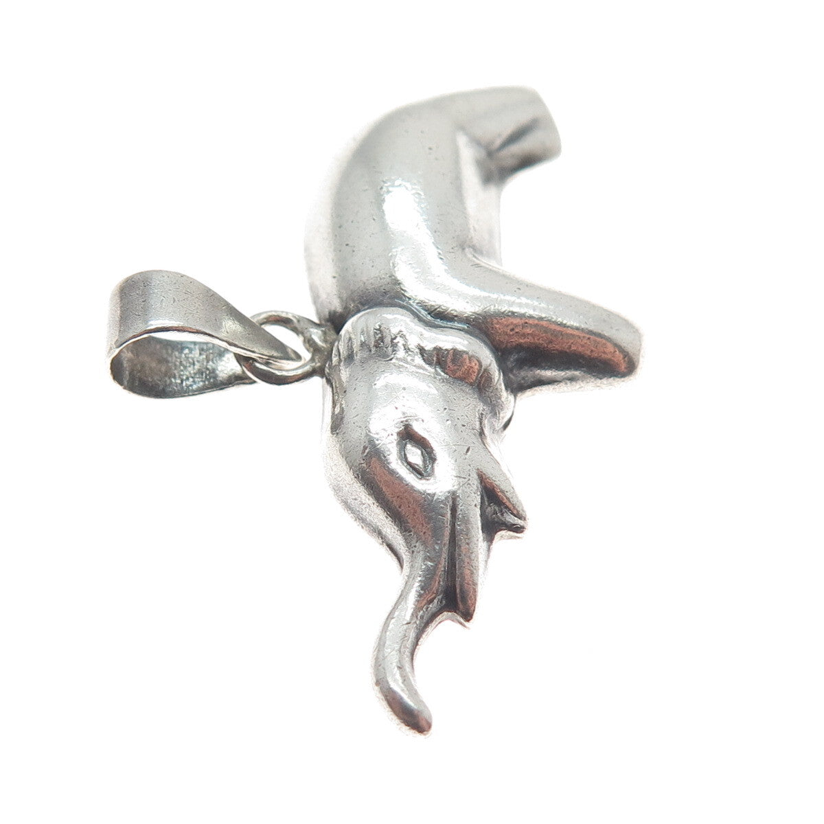 925 Sterling Silver Vintage Elephant for Good Luck Pendant
