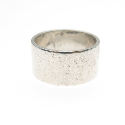 CELLINI 925 Sterling Silver Vintage Oxidized Wide Band Ring Size 6