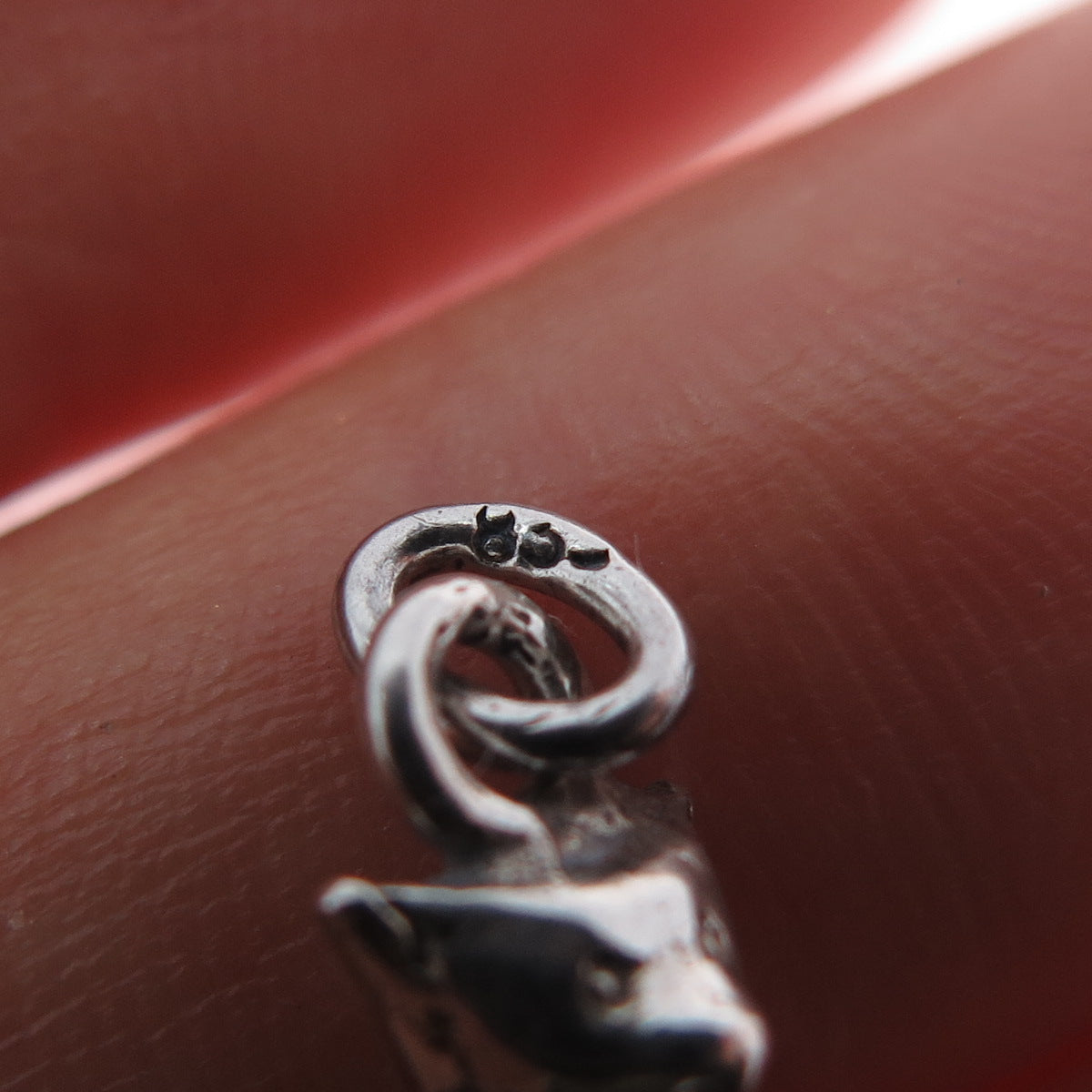 835 Silver Vintage Bear Oxidized Minimalist 3D Charm Pendant