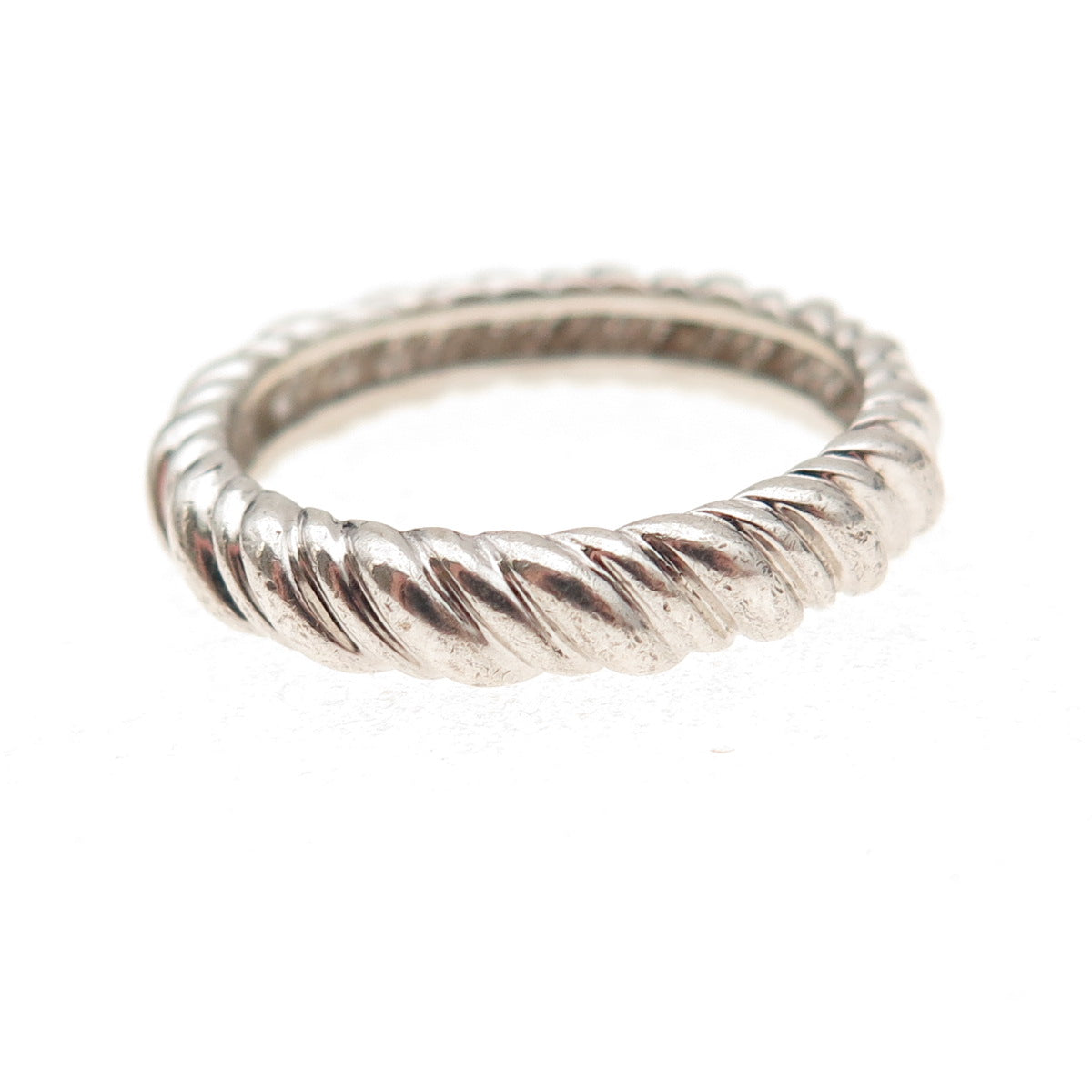Ross Simons 925 Sterling Silver Vintage Ribbed Band Ring Size 7.75