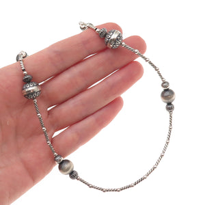 Carolyn Pollack & American West Old Pawn 925 Sterling Navajo Pearls Necklace 26"