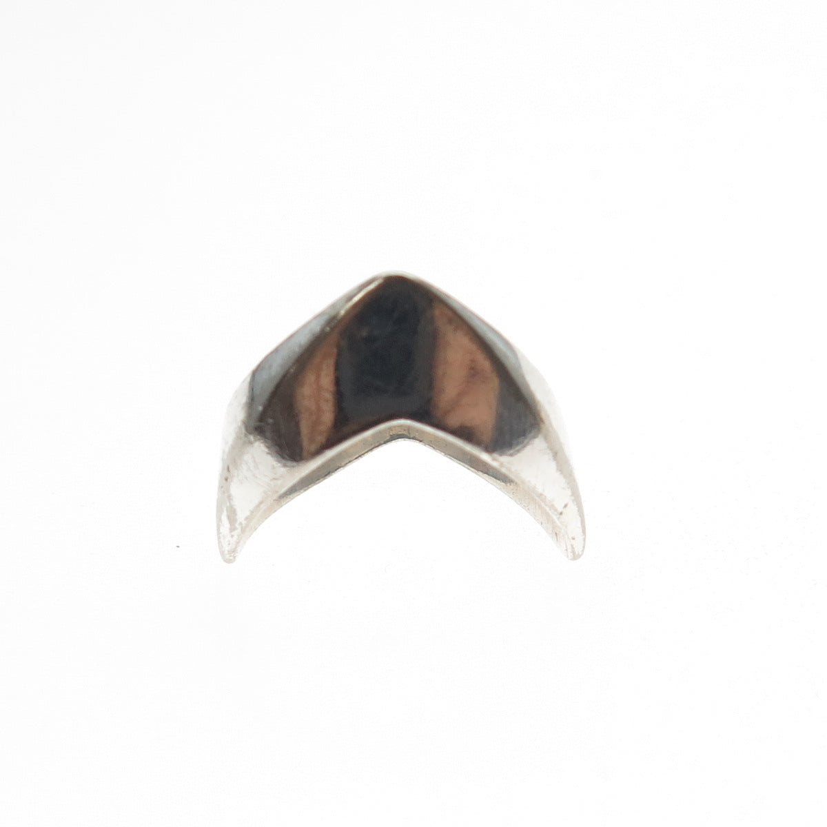 925 Sterling Silver Vintage Modernist Zig Zag Ring Size 7.75