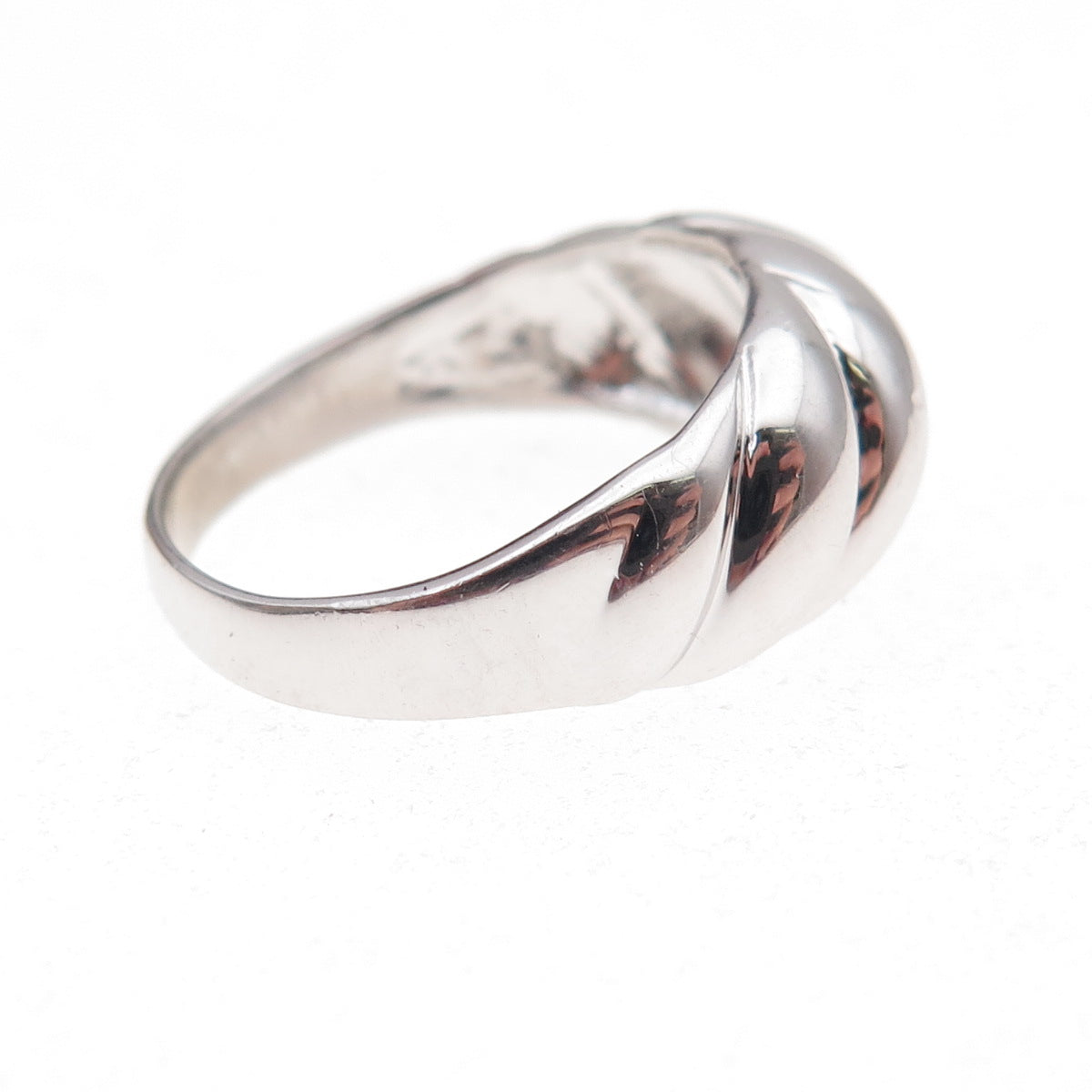 J. Stella 925 Sterling Silver Vintage Modernist Ring Size 7