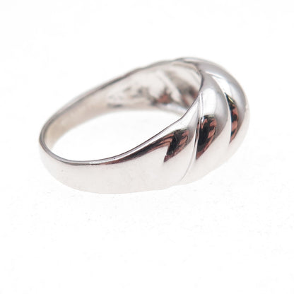 J. Stella 925 Sterling Silver Vintage Modernist Ring Size 7