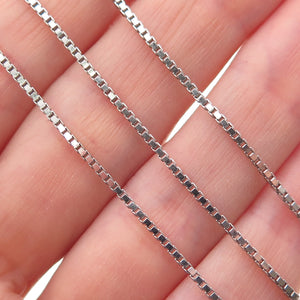 Dasan 925 Sterling Silver Italy Box Chain Necklace 18"