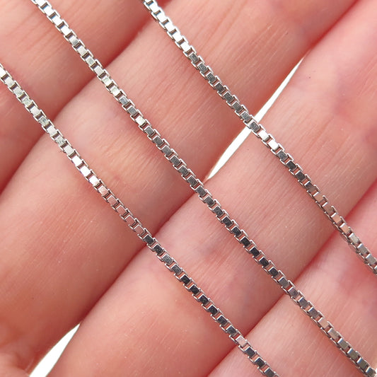 Dasan 925 Sterling Silver Italy Box Chain Necklace 18"