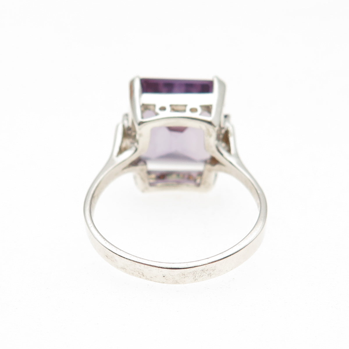 925 Sterling Silver Vintage Lab-Created Peacock Sapphire Ring Size 9