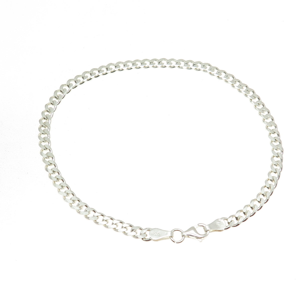 925 Sterling Silver Curb Link Bracelet 8.25"