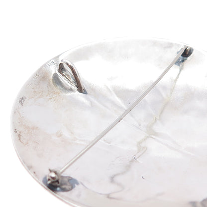 Old Pawn 925 Sterling Silver Vintage Southwestern Tribal Pin Brooch / Pendant