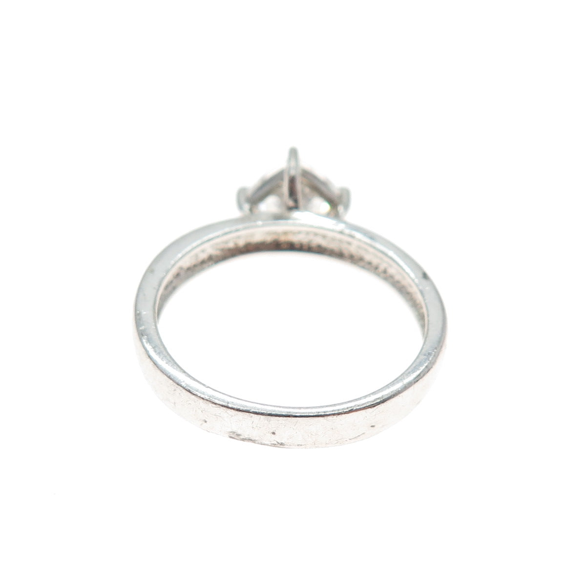 925 Sterling Silver Cushion-Cut C Z Engagement Ring Size 6.75