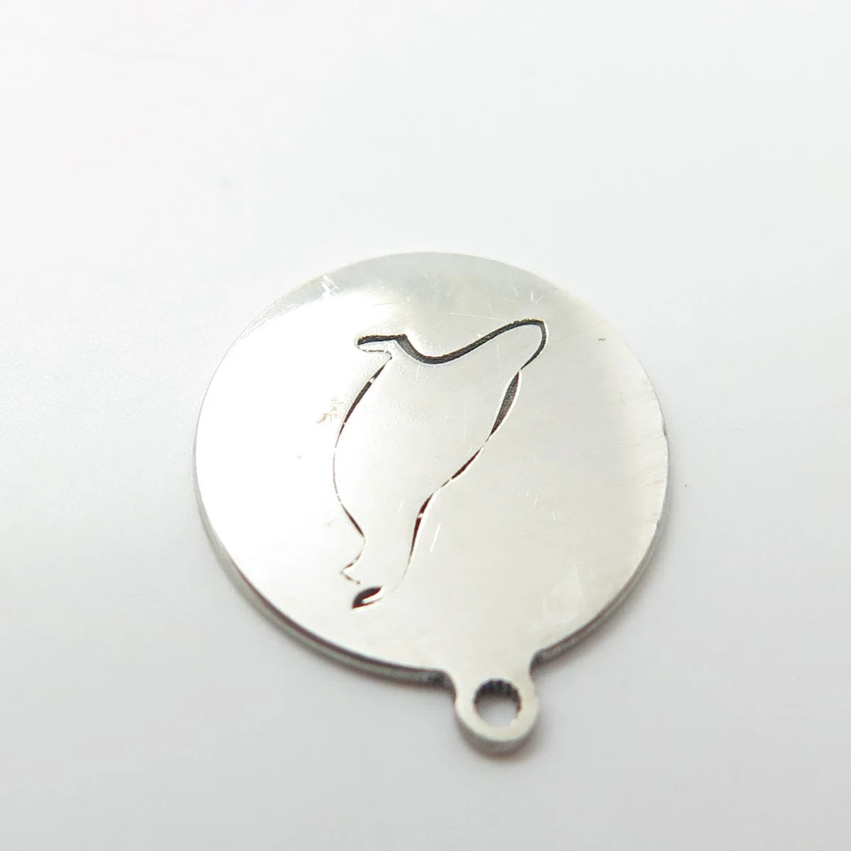925 Sterling Silver USA Two In Town Raven Bird Charm Pendant