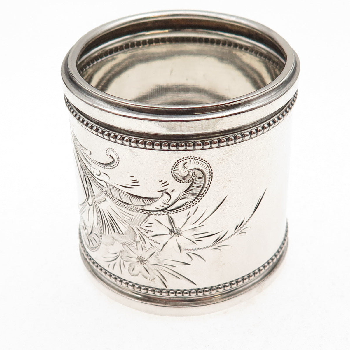 Gorham Sterling Silver Antique Victorian Engraved Mono Napkin Ring Holder #2085