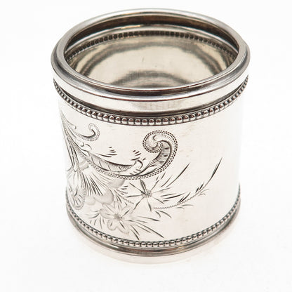 Gorham Sterling Silver Antique Victorian Engraved Mono Napkin Ring Holder #2085
