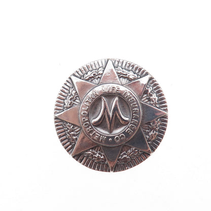 925 Sterling Silver Antique Art Deco Metropolitan Life Insurance Co. Pin Brooch
