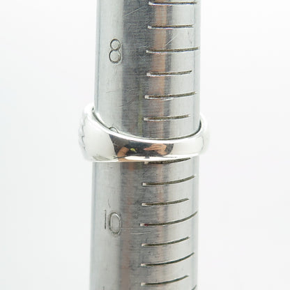 KN Kajal Naina Sterling Silver Real Round-Cut Diamond Crisscross Ring Size 9.25