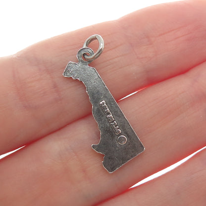 FRENCH & FRANKLIN Sterling Silver Vintage Delaware Oxidized Minimalist Pendant
