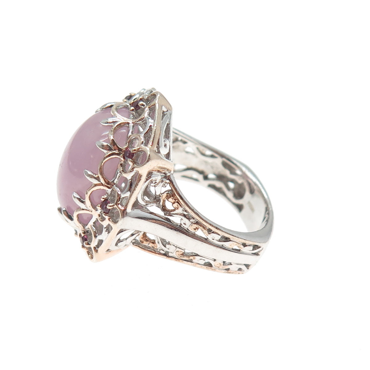 MICHAEL VALITUTTI Gems En Vogue Sterling 2-Tone Quartz & Amethyst Ring Size 6.25