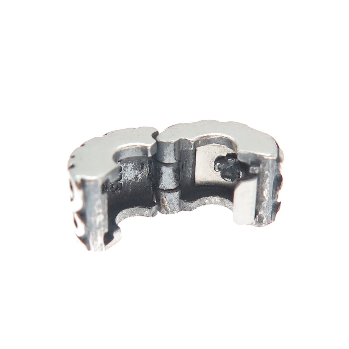 PANDORA 925 Sterling Silver Swirl Clip Bead Charm