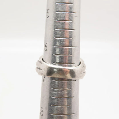 925 Sterling Silver Vintage Tribal Domed Ring Size 7