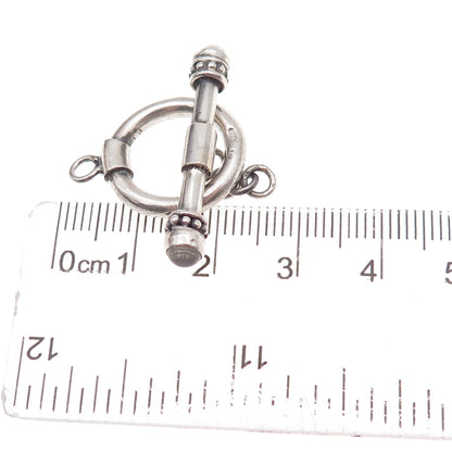 925 Sterling Silver Vintage Real Moonstone Bracelet / Necklace Toggle Lock Clasp
