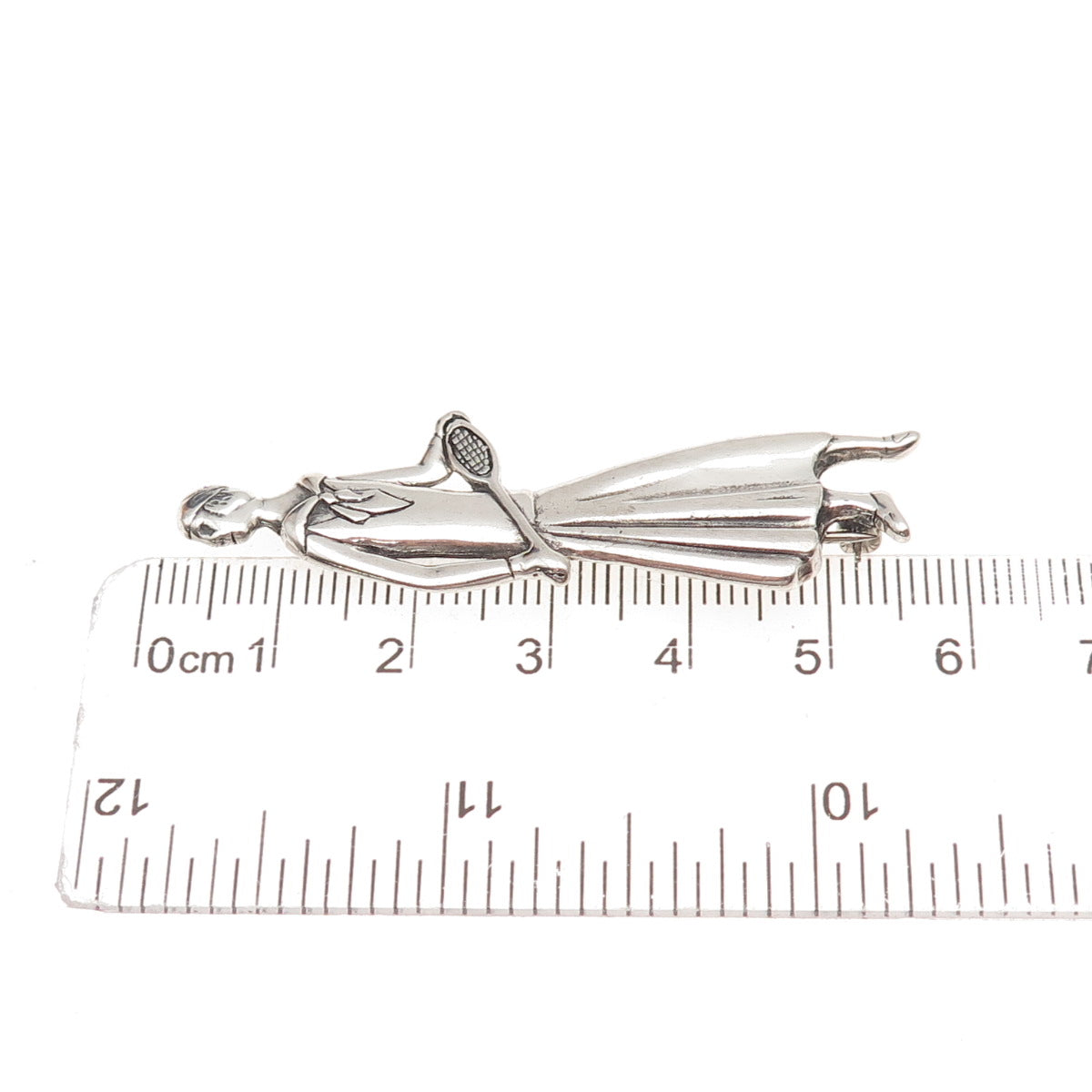 MFA Museum of Fine Arts 925 Sterling Silver Vintage Female Tennis Player Brooch