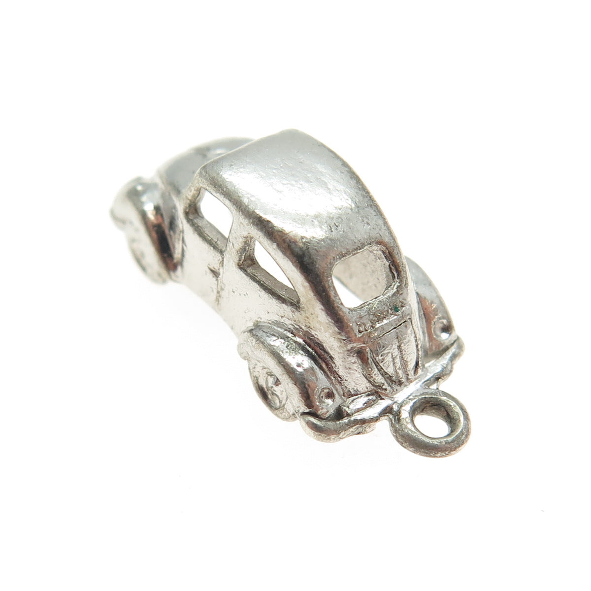 925 Sterling Silver Vintage Beetle Car Retro Charm Pendant