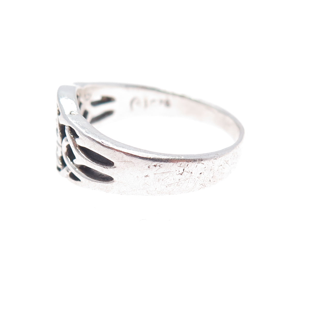 925 Sterling Silver Vintage Celtic Knot Ring Size 7.25