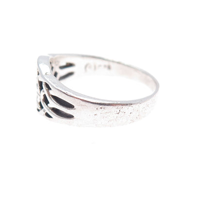 925 Sterling Silver Vintage Celtic Knot Ring Size 7.25