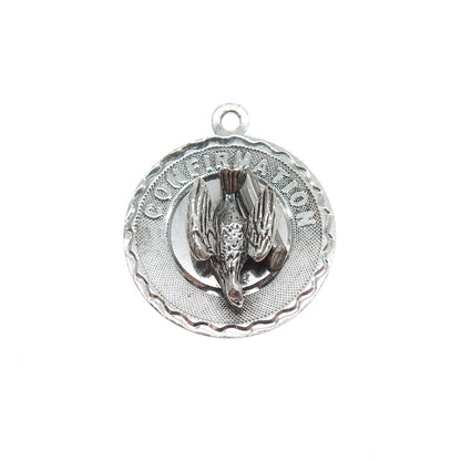 925 Sterling Silver Vintage Confirmation Religious Mini Charm Pendant