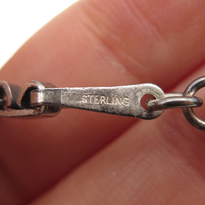 Old Pawn 925 Sterling Silver Vintage Tribal Necklace 14" (missing some links)