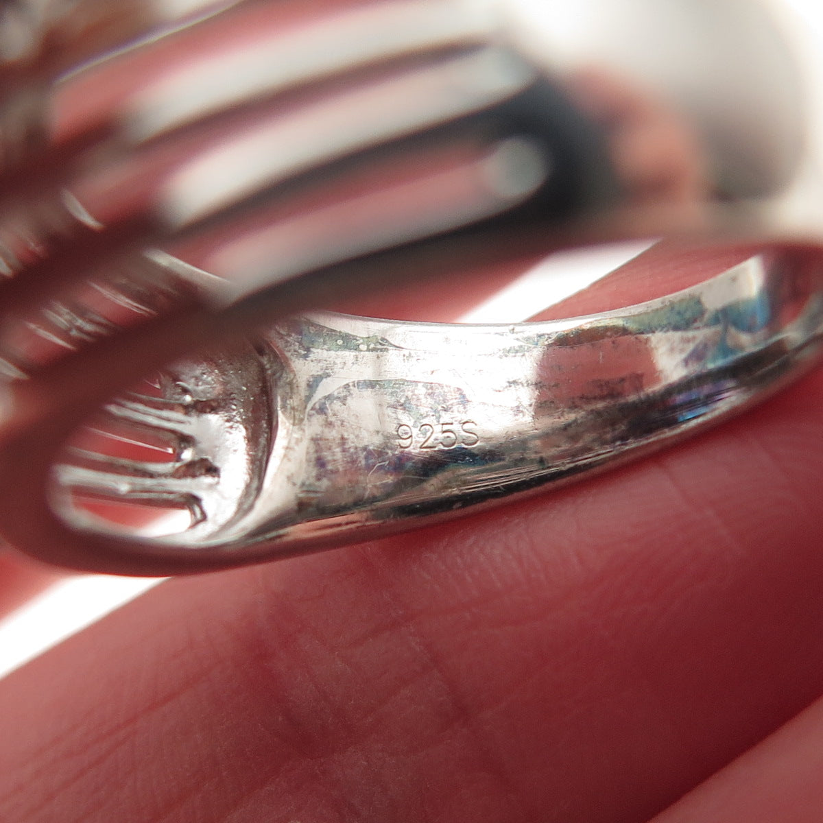 925 Sterling Silver Graduated Round-Cut C Z 5-Row Ring Size 7.25