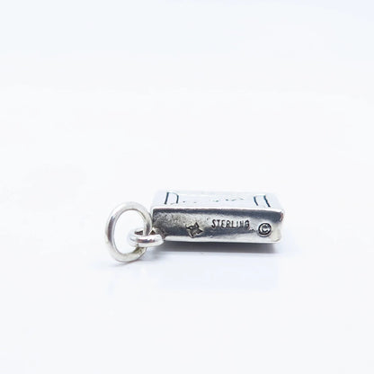 925 Sterling Silver Vintage Sunwest "Diary" Book Charm Pendant