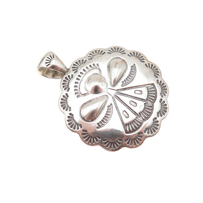 Shube Old Pawn 925 Sterling Silver Vintage Southwestern Angel Concho Pendant
