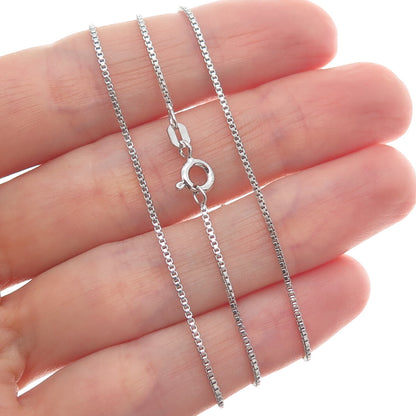 925 Sterling Silver Italy Box Chain Necklace 20"