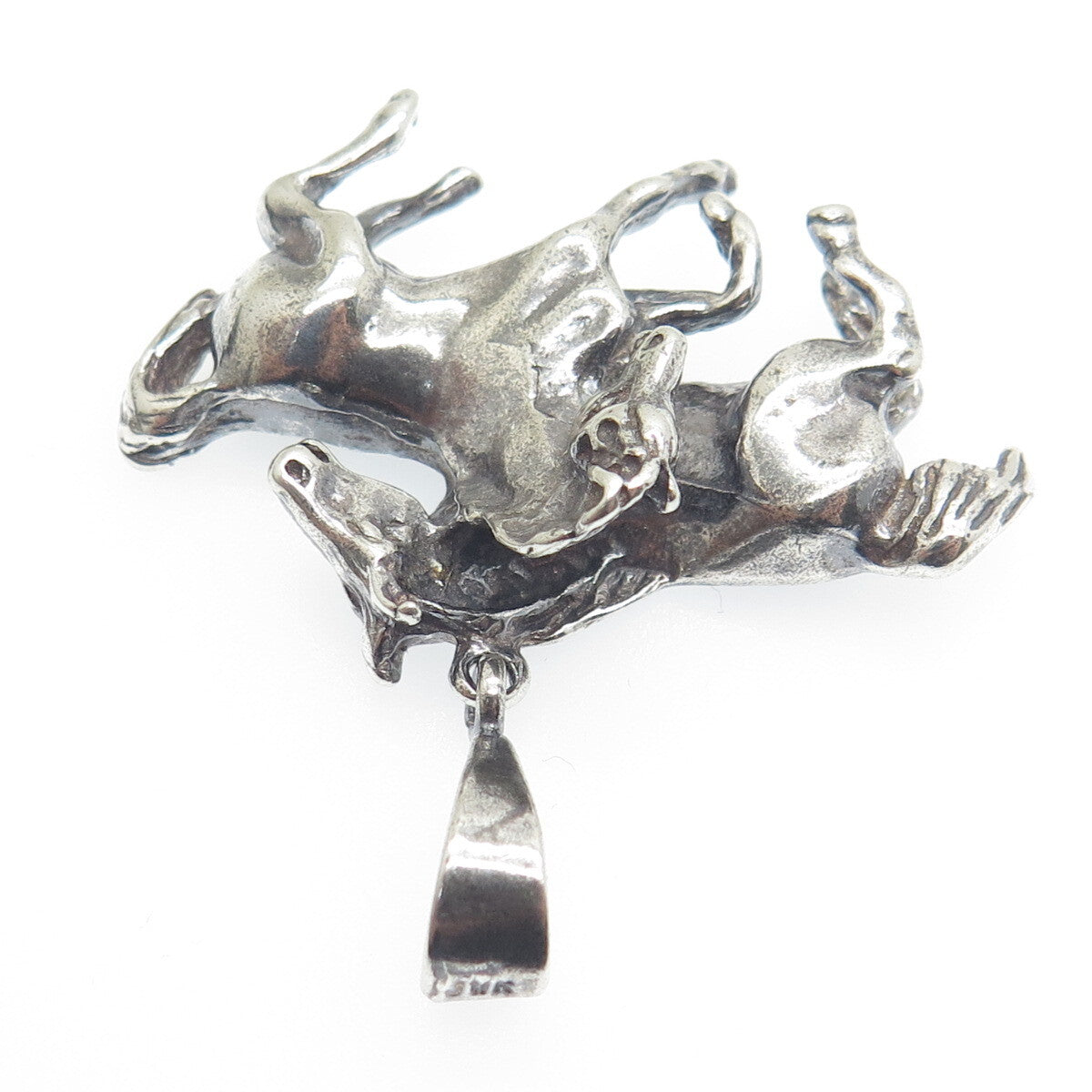 JWK JOHN KESSLER 925 Sterling Silver Vintage Wild Horses Oxidized Pendant