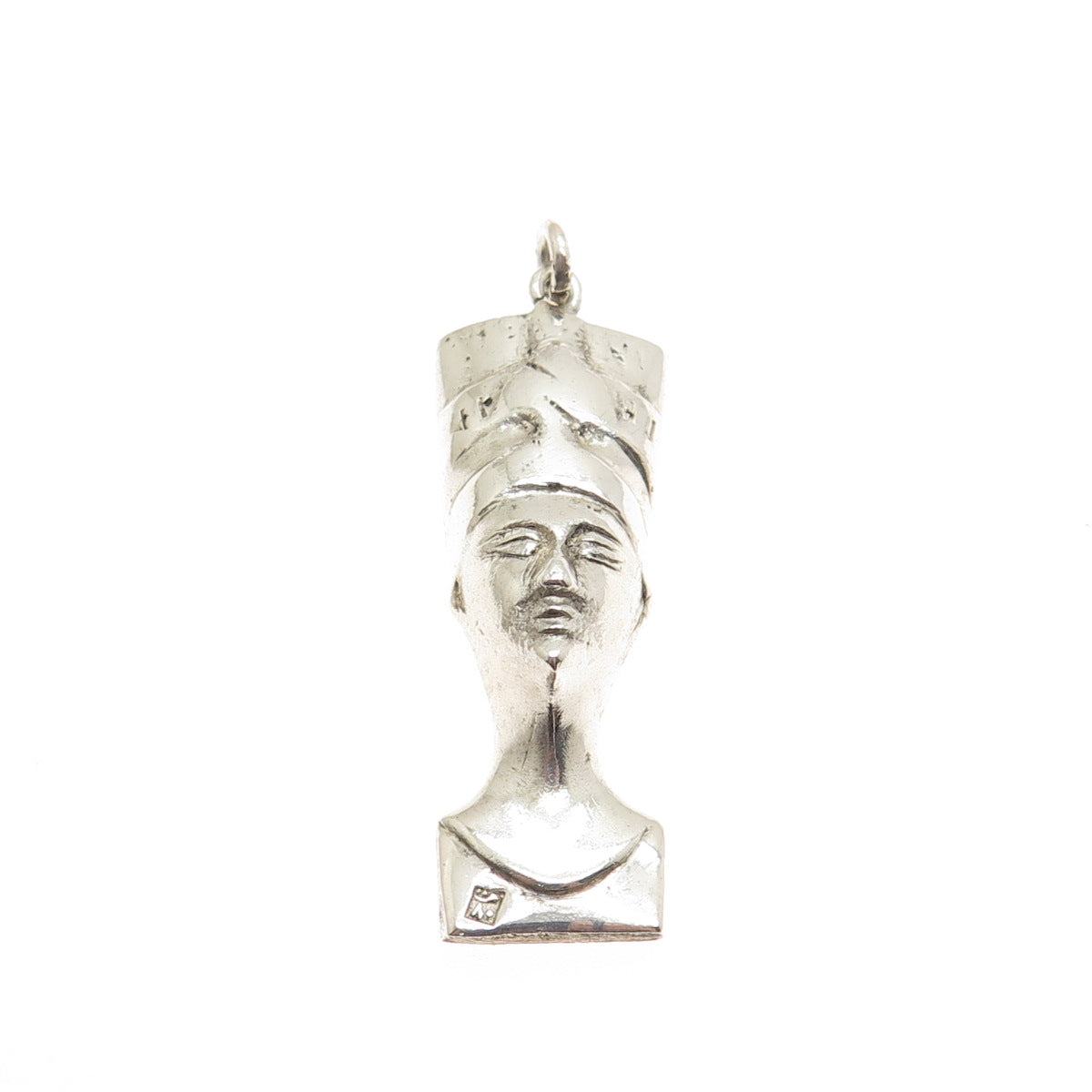 800 Silver Vintage Nefertiti Egyptian Charm Pendant