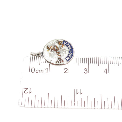Breadner & Co. 925 Sterling Silver Vintage Enamel Maritimes Mini Charm Pendant