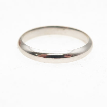 925 Sterling Silver Vintage Classic Wedding Band Ring Size 9