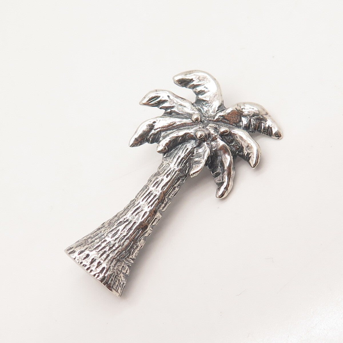 925 Sterling Silver Vintage Palm Tree Pin Brooch