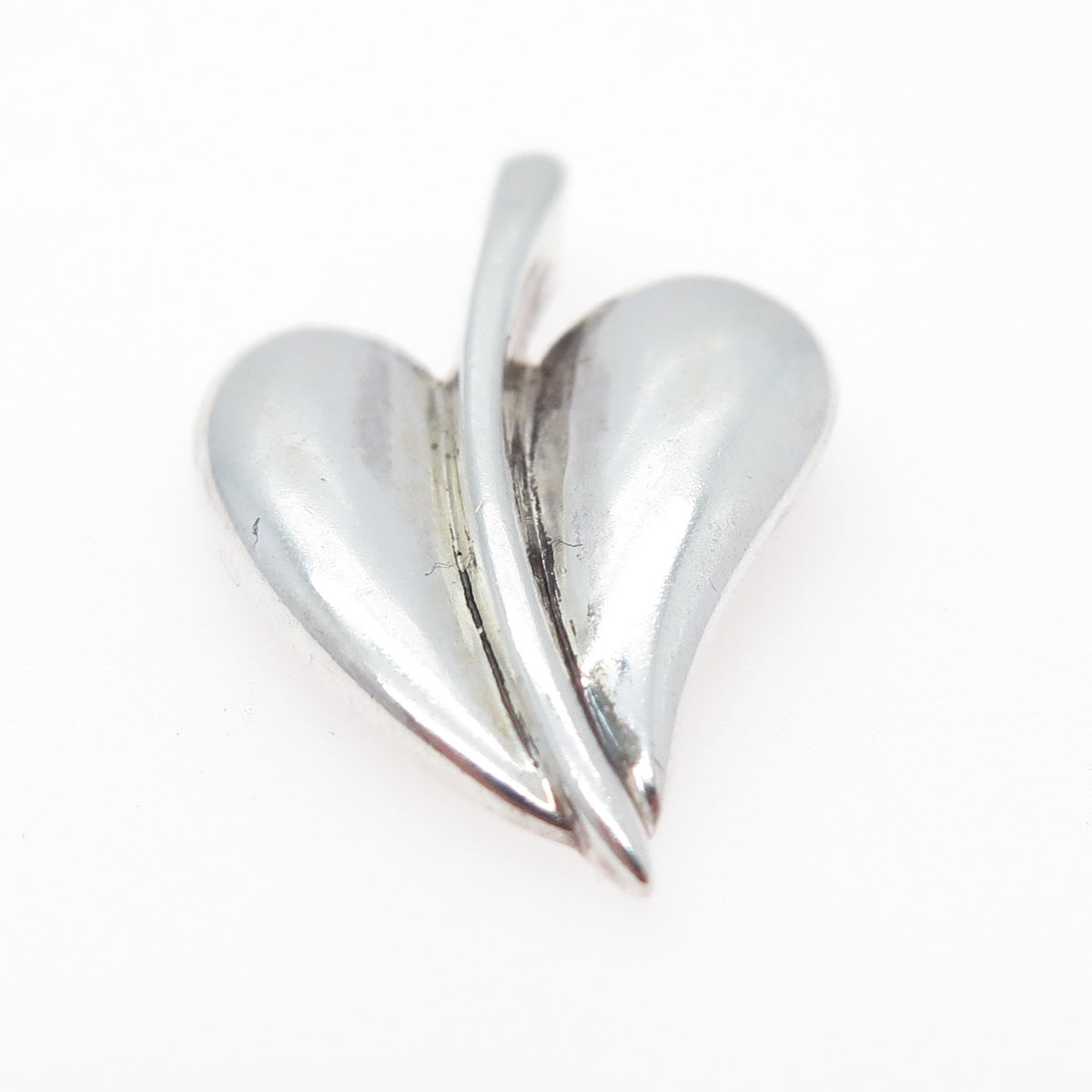 925 Sterling Silver Vintage Lotus Leaf Oxidized Pendant