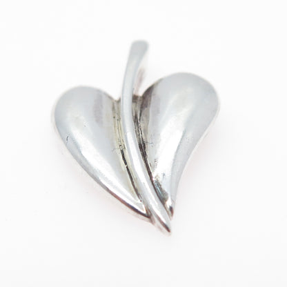 925 Sterling Silver Vintage Lotus Leaf Oxidized Pendant
