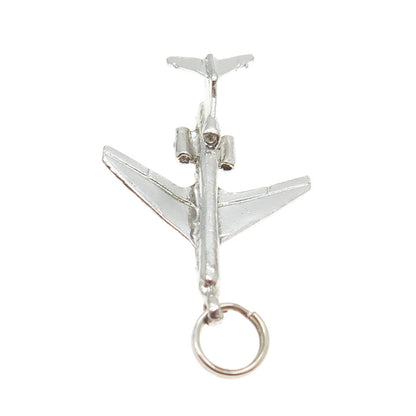 925 Sterling Silver Vintage Airplane Pendant