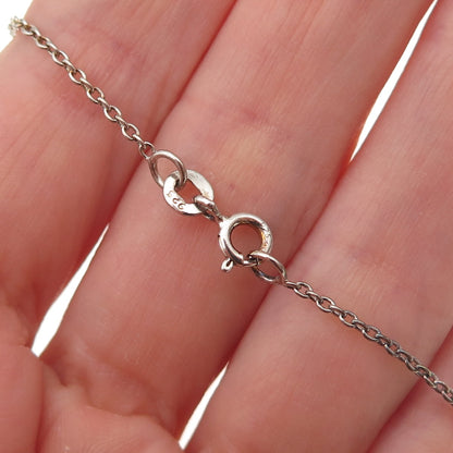 Chuck Clemency 925 Sterling Silver Real Tanzanite Cable Chain Necklace 18"