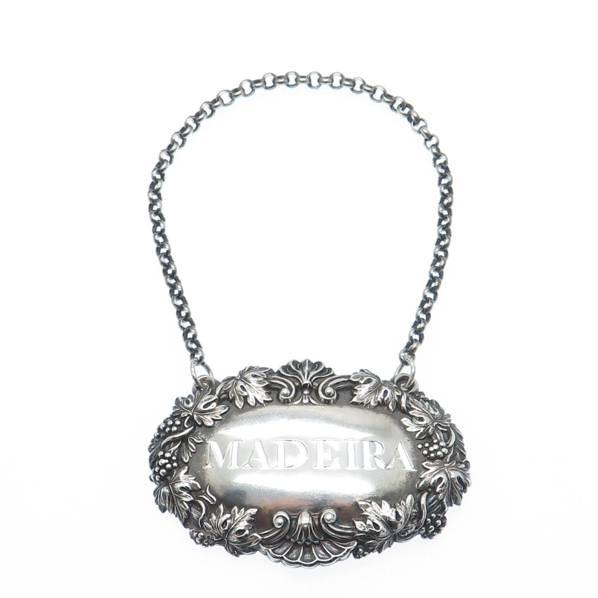 ROBINSON EDKINS & ASTON 925 Sterling Antique 1836 Birmingham Madeira Bottle Tag