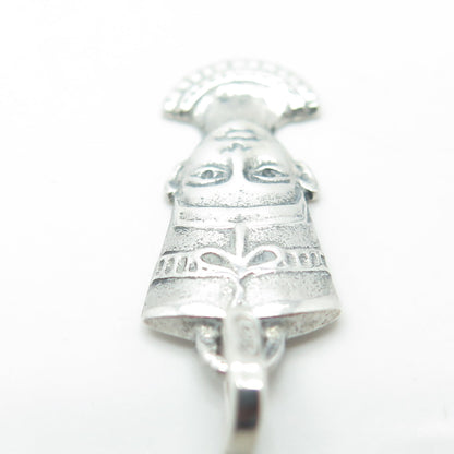 925 Sterling Silver Vintage Italy Egyptian Pharaoh Nefertiti Charm Pendant