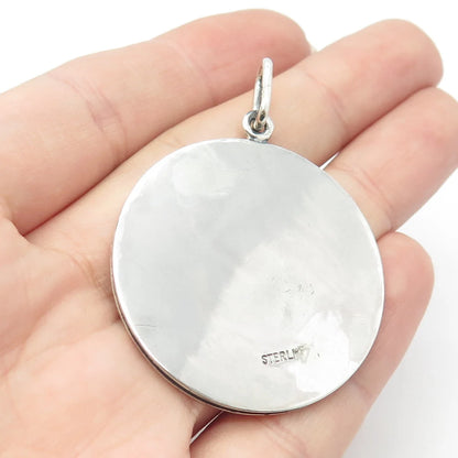 925 Sterling Silver Vintage Crescent Moon Pendant